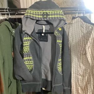 #4. Lululemom athletica Gray and Green Patterned Jacket
